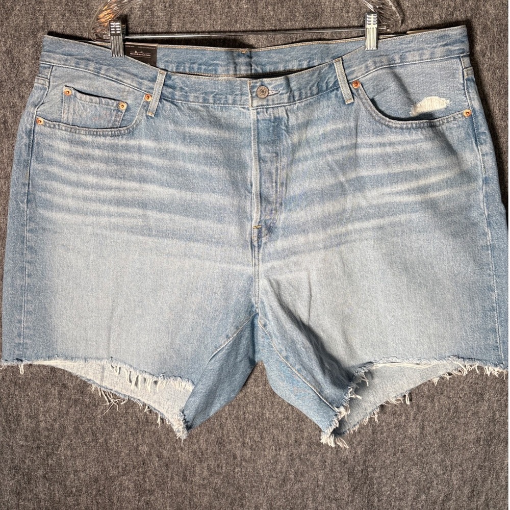 Levis 501 90s Shorts Light Wash‎ Denim Cutoff Raw Hem 24W A1987-0009